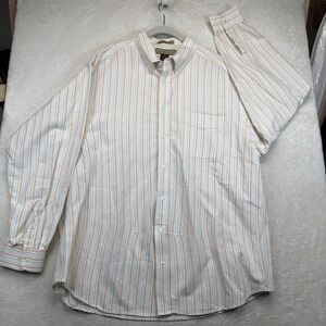Vintage 90s Naturalife The Big Shirt Mens XL Striped Cotton Oversized Button Up